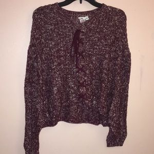 Dark maroon sweater